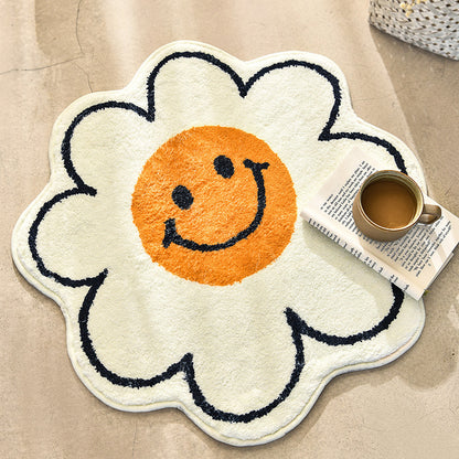 Cute Cartoon Round Rug for Kids' Room and Living Room