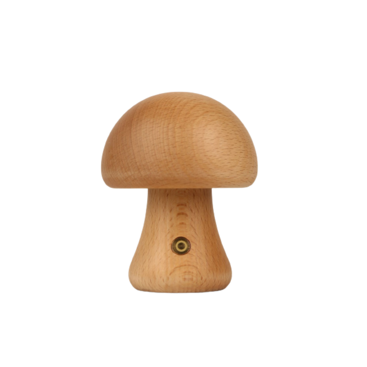 Wooden Mushroom LED Night Light - Rechargeable & Portable